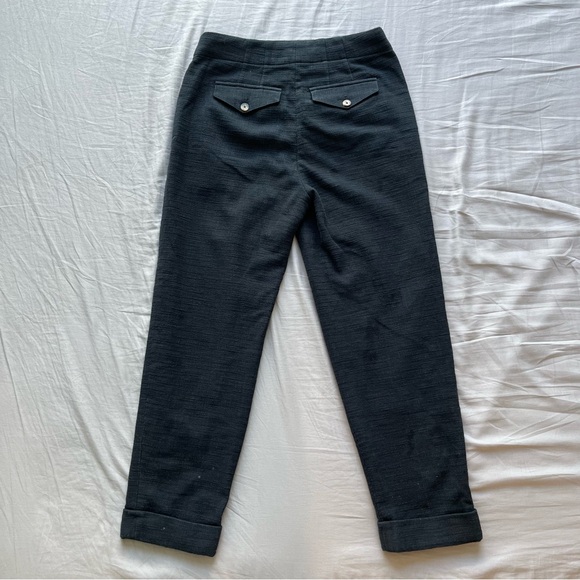Club Monaco Black Textured Slim Trousers - Picture 5 of 7